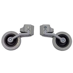Kit of Two Rear Wheels Adaptable to Adult Walkers | Kit of Two Wheels and Leg Clamp | Easy Installation