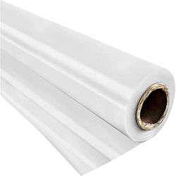 Happybuy Película de invernadero de 2,4 x 7,6 m, película de polietileno para invernadero de 6 mil, película de plástico transparente para invernadero resistente a los rayos UV, película de polietileno para mantener el calor, resistencia superior