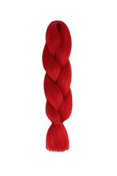 American Dream Brilliant Jumbo Kanekelon Braid for Hair Weaves, Dreads and Avant Garde Creative Styling, Red