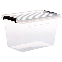 5five - caja de plástico transparente "clip n box" 6,5l