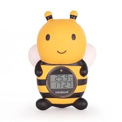 Miniland vattentermometer termo badbee, baby badtermometer och leksak i ett, rumstemperatur, timer