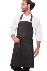 Chef Works Wet Look Bistro Schort, Paars/Zwart, one size