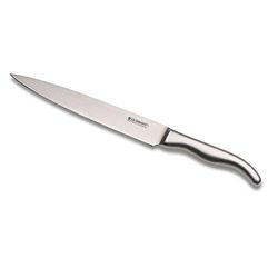 Le Creuset Skinkkniv, 20 cm 18/8 damaststålblad med slät skärning, handtag i rostfritt stål, rostfritt stål, silver