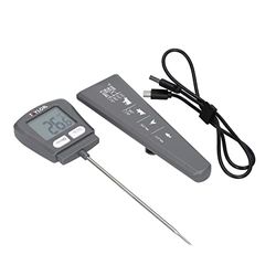 Taylor Pro Instant Read USB Digital Rechargeable Cooking Meat Thermometer with 5 Year Guarantee,Black,20.5 x 2.5 x 5.7 cm; 0.1 Grams