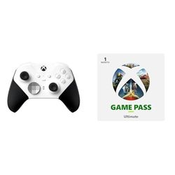 Xbox Elite Wireless Controller Series 2 - Core Edition (White) + Game Pass Ultimate 1 Month