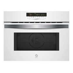 Balay - Horno compacto con microondas, 60 x 45 cm, 15 recetas automáticas, Cristal blanco, 3CW5179B2