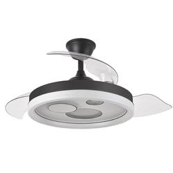 Ventilator DC 72 W, 6120 lm, 3 vleugels, 3 kleuren, afstandsbediening, timer en geheugen, ideaal voor airconditioning en thuiscomfort.
