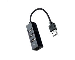 Watio Wave HUB 4-Port USB 2.0 Hub, 15 cm lengte, kunststof materiaal, compact en eenvoudig te bedienen, ideaal voor het uitbreiden van USB-apparaten*