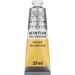 Winsor & Newton 1414422 Winton fijne olieverf van hoge kwaliteit met gelijkmatige consistentie, lichtecht, hoge dekkingskracht en rijk aan pigmenten - 37ml Tube, Naples Yellow Hue