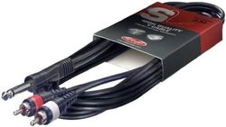 Stagg SYC3/P2CM E 3 m S Series Phone to 2 x Male RCA Y-Cable