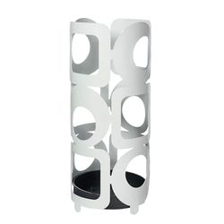 Arti & Mestieri Bubbles - Porte-parapluie design 100% fabriqué en Italie - en fer, 23 x 55H cm (blanc marbre)