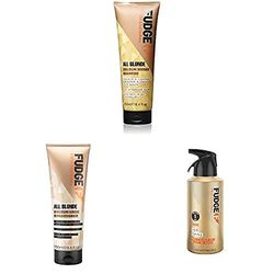 Professional All Blonde Colour Booster Shampoo, 250 ml with All Blonde Colour Lock Conditioner, 250 ml with Hair Shine Spray, Hed Shine Finishing Hair Spray, for Women, No Greasiness, 100 g