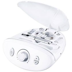 Beurer MP 100 electric manicure/pedicure professional station, 10 sapphire and felt attachments, nail dust protection cap, up to 22,000 revolutions per minute, 41-piece set