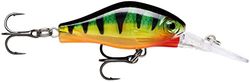 Rapala Visaas Shadow Rap Fat Jack-materiaal, forel, zachte waterpluggen, zwemdiepte 3 m-4 cm/4 g, gemaakt in Estland, Legendary Perch, volwassenen, uniseks, meerkleurig, standaard