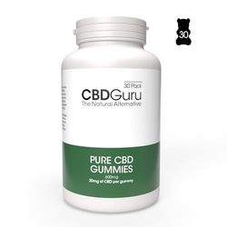 CBD Guru CBD Gummies 20mg 30 Pack - Mixed Fruit Flavour Broad Spectrum CBD Gummy Bears for Sleep & Anxiety Support, 600mg Total CBD