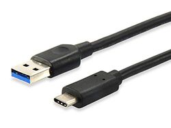 Équipement 128345 - Câble USB (0,5 m, USB C, USB A, 3,0 (3,1 Gen 1), 5000 Mbit/s, noir)