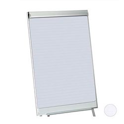 Relaxdays Blocco per Lavagna, 50 Fogli a Righe, Carta per Cavalletto Flip Chart Meeting, 60 g/m², 57,5 x 81 cm, Bianco, 1 pz