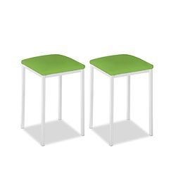 ASTIMESA Silla de Cocina Metálica con Respaldo Abierto, Verde, 41 cm x 45 cm x 40 cm