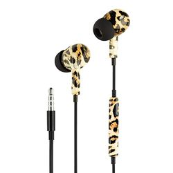 Music Sound Fantasy in-ear hoofdtelefoon | hoofdtelefoon met kabel en microfoon - 3,5 mm jack - patroon "Animalier"