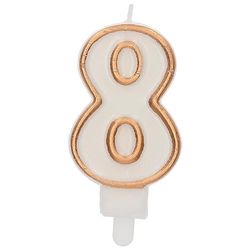 Folat 24158 Taartkaars Simply Chique Gold cijfer/cijfer 8-9 cm verjaardagskaarsen voor verjaardag, verjaardagsdecoratie, voor kinderfeesten, bruiloften, bedrijfsfeesten, jubilea, 9 cm