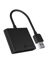 ICY BOX U3 USB 3.0 Tipo-A Lector de Tarjetas para CF, SD y Tarjetas de Memoria microSD Negro
