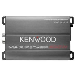 Amplificador de Audio Digital Multicanal para Coche Moto Barcos y Vehículos con Radio de origen - Potencia 400W de Salida, 4 canales, Kenwood KAC-M1814