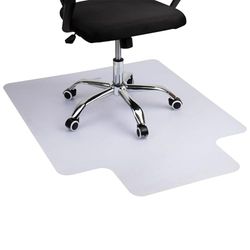 Mind Reader Kontor 91 cm x 122 cm, kraftig glidning, skrivbordsstol för golv, antiglid, sitter på plats, klar matta matta