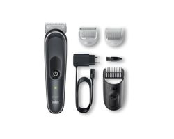 Braun Serie 5 Bodygroomer, kroppsvård och hårborttagning för män, för bröst, armhålor, intima områden, kamfästen 1–11 mm, vattentät, 100 min. körtid, fars dag gåva, BG5340