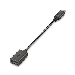 AISENS A107-0059 - Cabo USB 2.0 (3A, tipo USB-C/M-A feminino, 15 cm) cor preto
