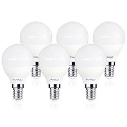 Sigmaled lighting - Lampadina LED E14 4W (equivalente 30W) - 360 lumen - Luce calda 2800K - Attacco piccolo - Lampada LED G45 mini GLOBO - 6 PEZZI