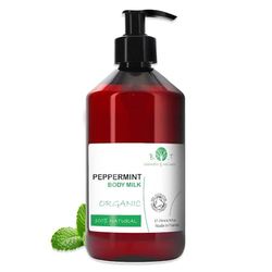 Crema Corpo Rifrescante Organica de Menta, Antiossidante e Anti-Invecchiamento, Idratazione Intensa, Controllo dell'Acne, 250ml