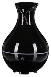 SIXTOL Bloom Aroma Difuzer 200ml | Ultrasone luchtbevochtiger | Voor luchtbevochtiging en doorruiken van thuis, slaapkamer, kantoor | Aromatherapie Diffuser | Voor etherische oliën (Black Glans)