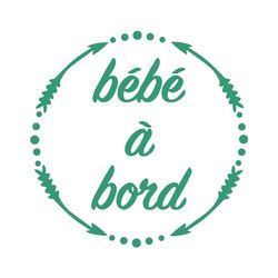 Ambiance Sticker Autocollant de Voiture Bébé à Bord Turquoise - H15 x L15 cm