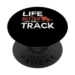 La vida es mejor en la pista Jockey de carreras de caballos PopSockets PopGrip Intercambiable