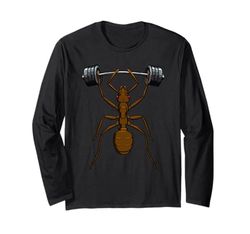 formiche formiche insetto bodybuilder bodybuilding peso palestra Maglia a Manica