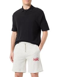 JACK & JONES Jpstlogo Sweat Shorts 2 Col Sn GMS, Wit gemêleerd/detail: melange, XS