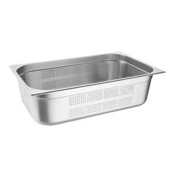 Vogue K842 acero inoxidable perforado 1/1 Gastronorm Pan, 150 mm