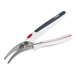 Zyliss E910039 Tesouras para frutos do mar, plástico/aço inoxidável, branco/cinzento, ferramenta de curta frutos do mar, peixe, caranguejo, lagosta, conchas, adequadas para máquina de lavar louça