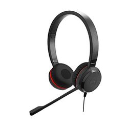 Jabra Evolve 30 MS Cuffie stereo, Cuffie Certificate per Microsoft, Softphone VoIP e con Funzione Passiva Noise Cancelling, Cavo USB con Controller, Nero