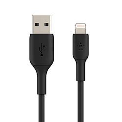 Belkin Câble Lightning (Boost de charge Lightning vers USB pour iPhone, iPad, AirPods) Câble de chargement pour iPhone certifié Mfi Noir/Blanc 3 m