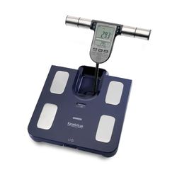 OMRON BF511 klinisch gevalideerde lichaamscompositiemeter met acht hoognauwkeurige sensoren voor handen en voeten – Blauw