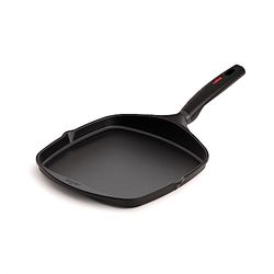 Valira 4629/25 Plancha Premium de 26x26 cm fabriqué en Espagne, en Fonte d'aluminium avec Anti-adhérent écologique renforcé, apte pour l'induction, Noir