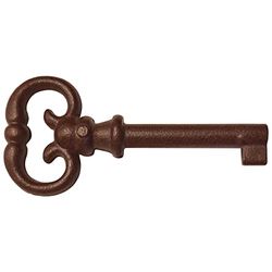 cyclingcolors Vintage Style Open Barrel Skeleton Key Hole Head Furniture Cabinet Antique (Key-Rust)
