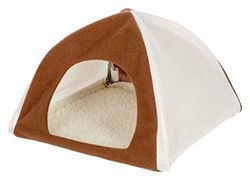 Kerbl Hamster Tipi, 18 x 18 x 16 cm, Colore: Marrone/Bianco