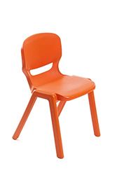 Tagar Silla Juvenil, Polipropileno, Naranja, Talla 5, 3 Unidades