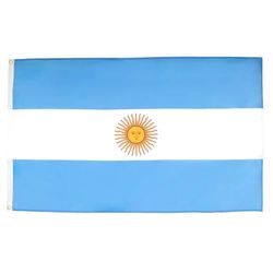 AZ FLAG - Drapeau Argentine - 150x90 cm - Polyester léger - Drapeau Argentin Avec Oeillets Métalliques Intégrés - 80g