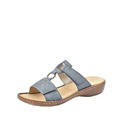 Rieker Damsandaler 60885, damtofflor, blå, 38 EU