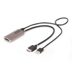 StarTech.com Cable Conversor Adaptador Activo de 30cm HDMI 2.1 a DisplayPort 1.4-8K60Hz - Alimentado por el Bus USB