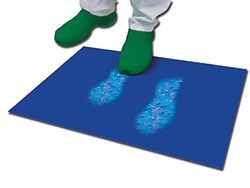 GIMA 36686 tapijt decontaminaat 60 cm lang x 90 cm breedte 30 lagen 5 stuks, blauw