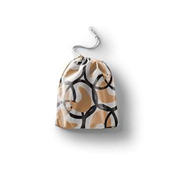 Bonamaison Impreso Algodón Bolsas con Cordón, Bolsa con Cordel para el Hogar y el Almacenamiento de Verduras, Bolso de Compras, Plegable, Ecologica, Reutilizables, Tamaño: 12x15 Cm